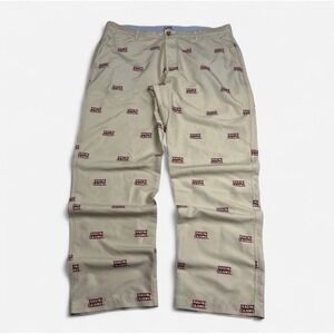 UL Lafayette Ragin Cajuns All Over Print Chino Pants 38x30 Khaki Ovation College
